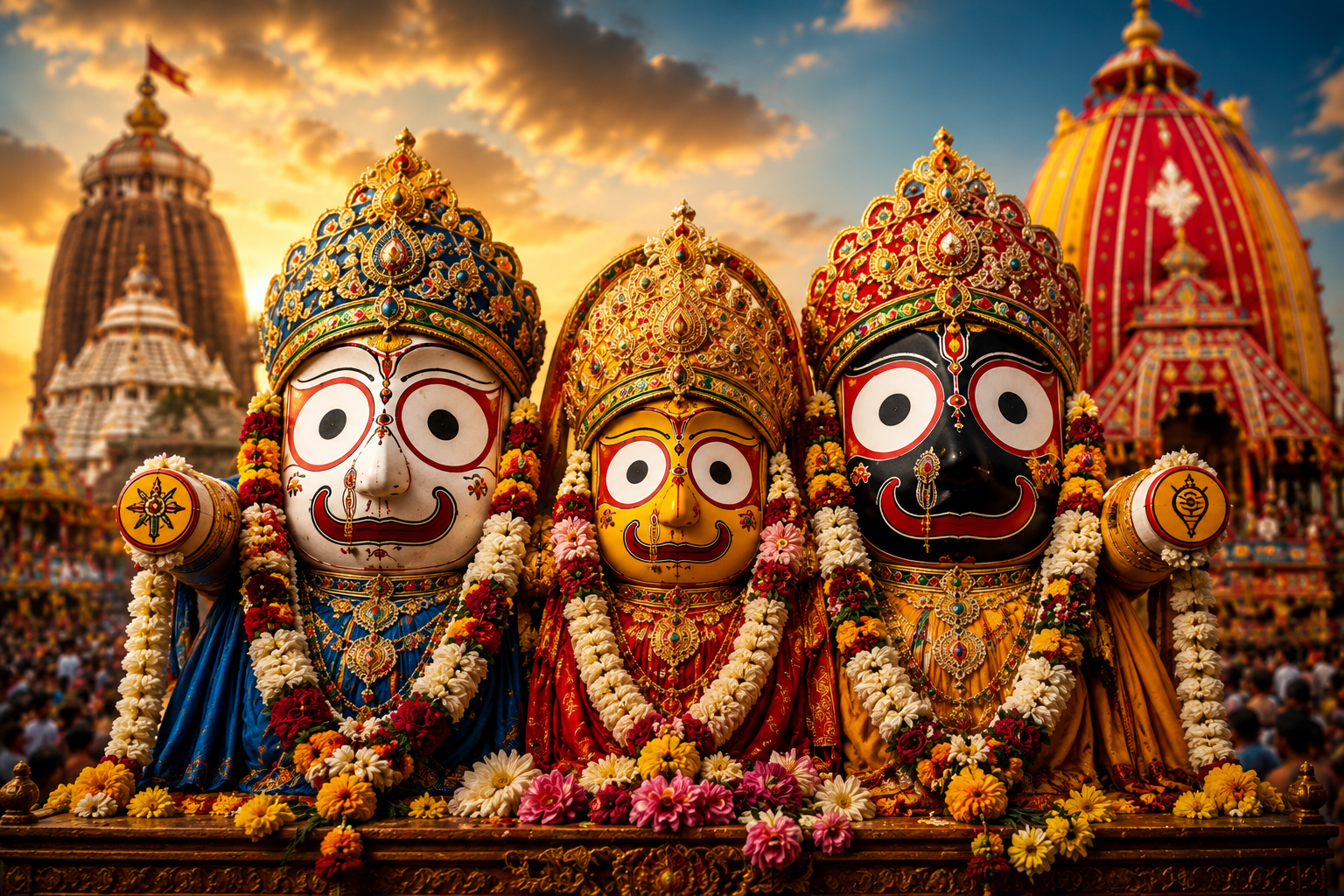 জগন্নাথ, বলরাম ও সুভদ্রার প্রতীকী অর্থ কী?